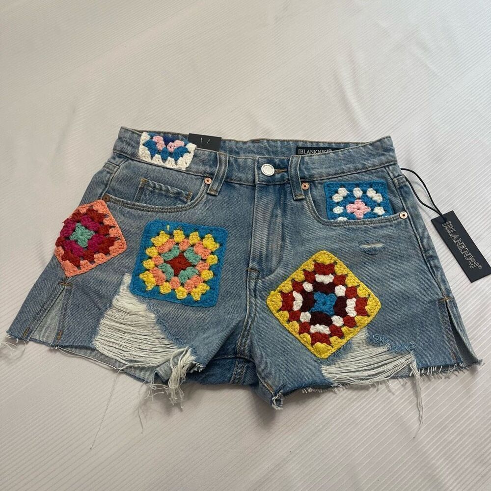 NWT Blank NYC The Barrow Vintage High Rise Shorts Size 25 New